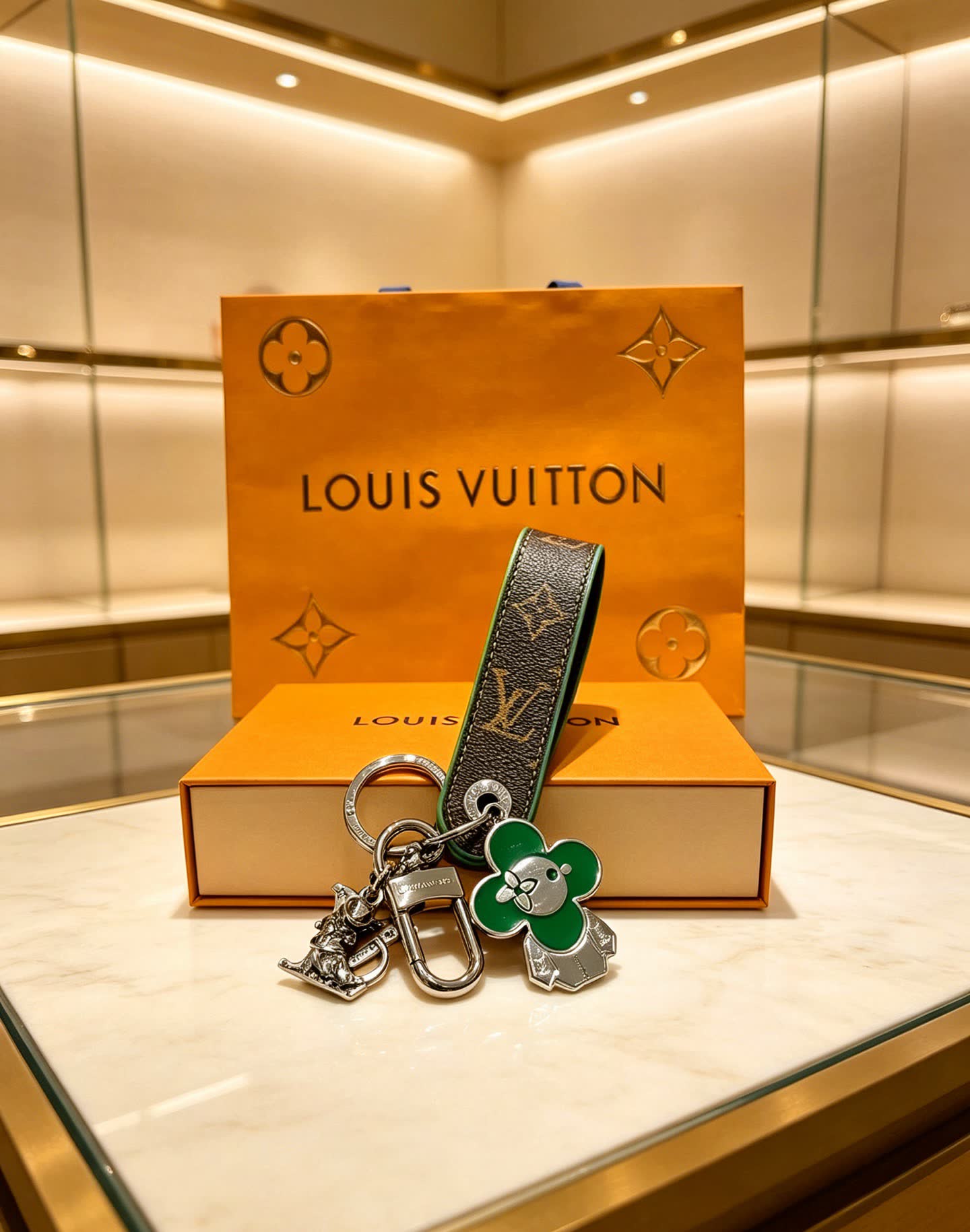 Louis Vuitton Monogram World Tour Keychain